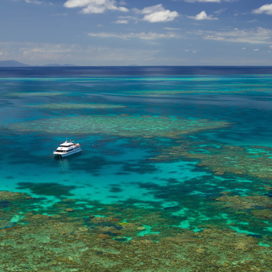 Dive boat Poseidon at Agincourt Reefs